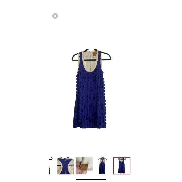 Anthropologie Ali Ro Circle Dot Applique Racerback Dress Purple, Sz 2, MP $265 - Picture 11 of 11